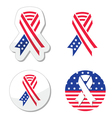 USA ribbon flag - symbol of patriotism vector image