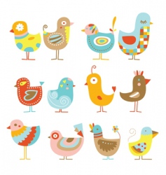 Cute chickens vector image