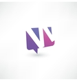 Abstract bubble icon based on the letter W vector image