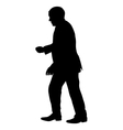 Silhouette of a man with his hand raised Silhouette of a man with his hand raised vector image