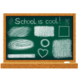 Blackboard with line drawings Blackboard with line drawings vector image