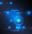 Modern button and technology background design vector image