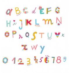 Funky alphabet vector image