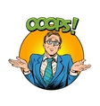 Oops problem man business concept vector image