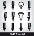 Light bulbs Bulb icon set vector image