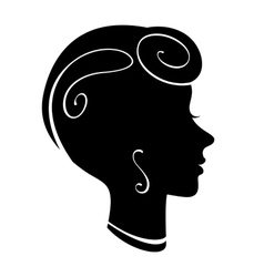 Female profile Female profile vector image