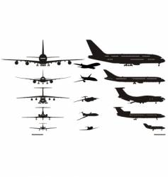 Airplane silhouette vector image