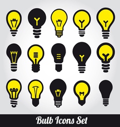 Light bulbs Bulb icon set vector image
