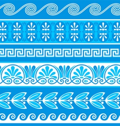 Decorative greek borders vector image