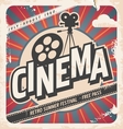 Retro cinema poster vector image