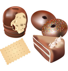 Cookies and sweets vector image