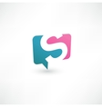 Abstract bubble icon based on the letter S vector image