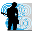 Singer playing guitar vector image