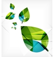 Green leaves spring nature design concept vector image