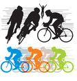 Silhouettes cyclist vector image