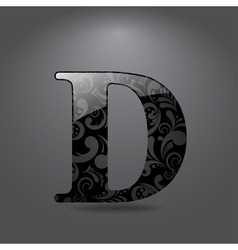 Letter D vector image
