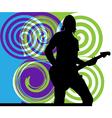 Singer playing guitar vector image