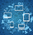 Wireless information fransfer scheme vector image