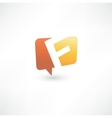 Abstract bubble icon based on the letter F vector image