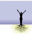 Tree woman roots vector image