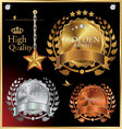 Gold silver and bronze medals vector image