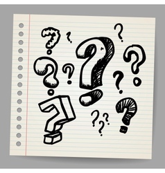 Scribble question marks vector image