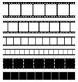 Film strips stamps and photo negatives set vector image