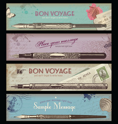 Retro travel or writing banner Retro travel or writing banner vector image