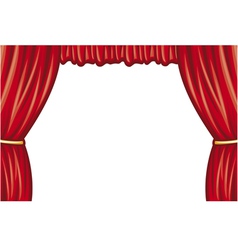 Red theater curtain vector image