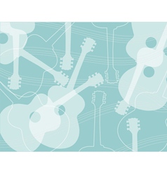 Seamless pattern with acoustic guitar silhouettes Seamless pattern with acoustic guitar silhouettes vector image