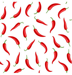 Chili peppers red and green vertical seamless Vector Image