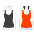 Strap tank top template vector image