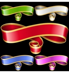 Ribbon frame set Ribbon frame set vector image