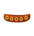 Canoe wooden boat native american indian culture vector image