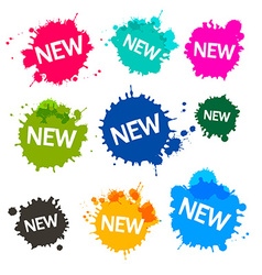 Colorful Blots - Stains - Splashes with New Title vector image