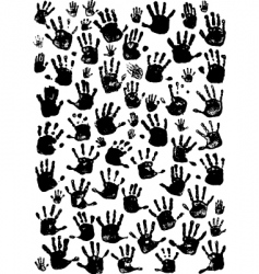 Hand prints vector image