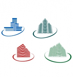 Buildings symbols vector image