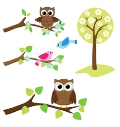 Set of nature elements vector image