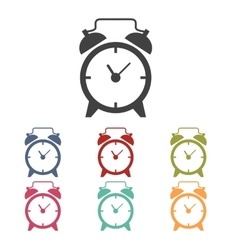 Alarm clock icons set Alarm clock icons set vector image