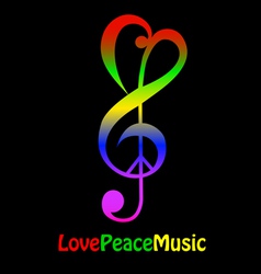 Lovepeacemusicthumb vector image