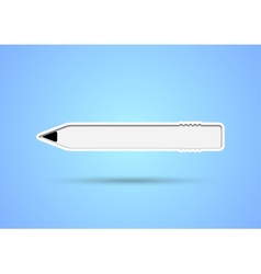 Pencil shaped sticker with eraser and inner shadow Pencil shaped sticker with eraser and inner shadow vector image