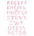 Bubbly alphabet vector image