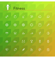 Fitness Line Icons vector image