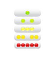 Green red yellow balls for web vector image