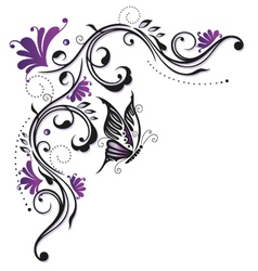 Flowers butterfly purple violet Flowers butterfly purple violet vector image
