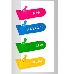 Origami banners vector image