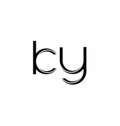 Yk logo monogram design template Royalty Free Vector Image