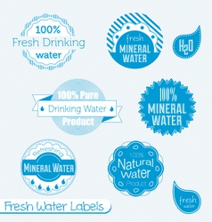 Water Labels Set vector image