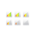 Linear loader with colors from red to green vector image