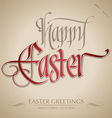Happy easter hand lettering vector image